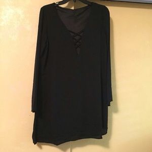✨SOLD ON VINTED✨ black long sleeve shift dress