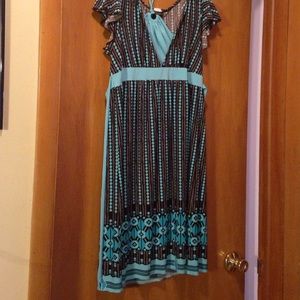 Blue and Brown Speechless Dress