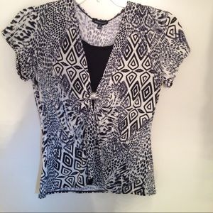 Black and white notations shirt