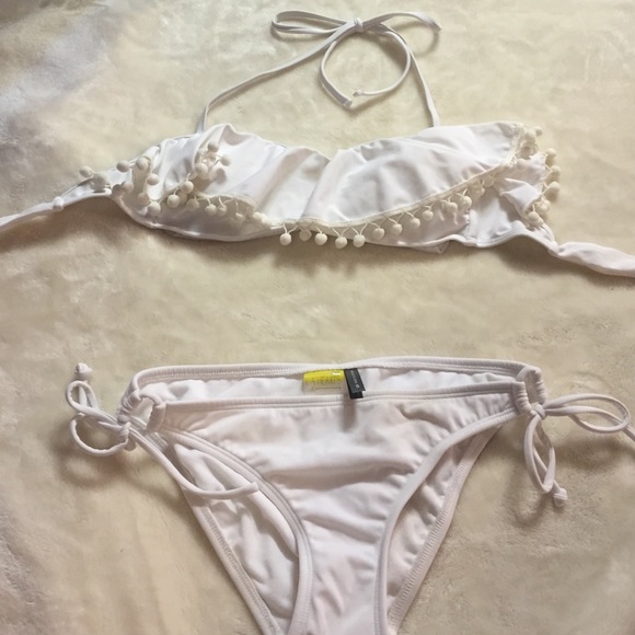 Brand new full set white swimsuit