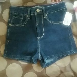 High waste denim shorts