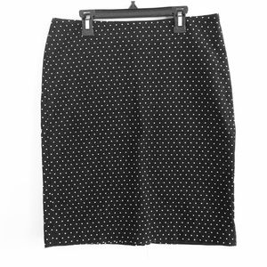 Diamond print knee length skirt