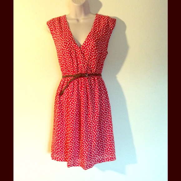 Adorable red and white dress