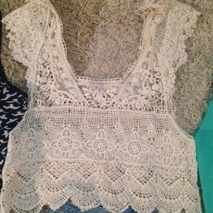White crochet top