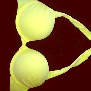Push up yellow bikini top