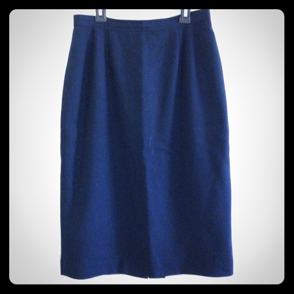 Navy pencil skirt