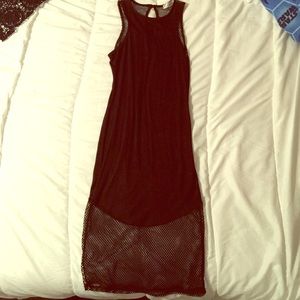 black fitted dress