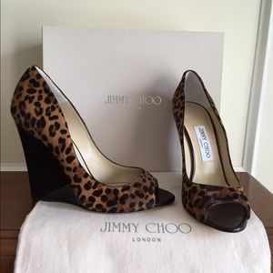 Sold!!!!!!!!Jimmy Choo Baxen Leopard-print Calf