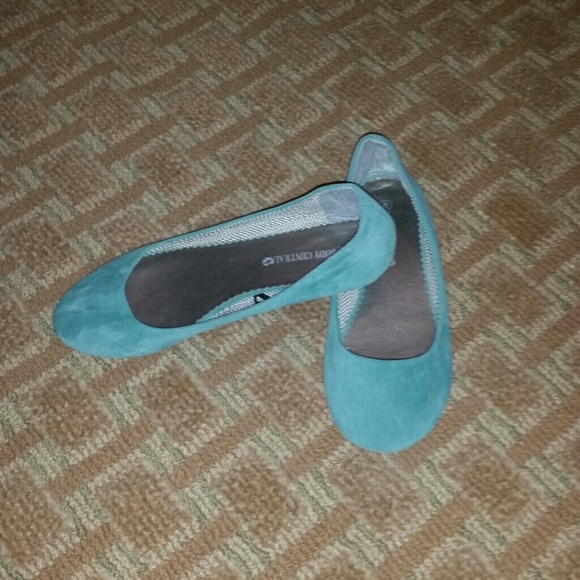 Light teal flats
