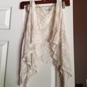 Crocheted cover up.