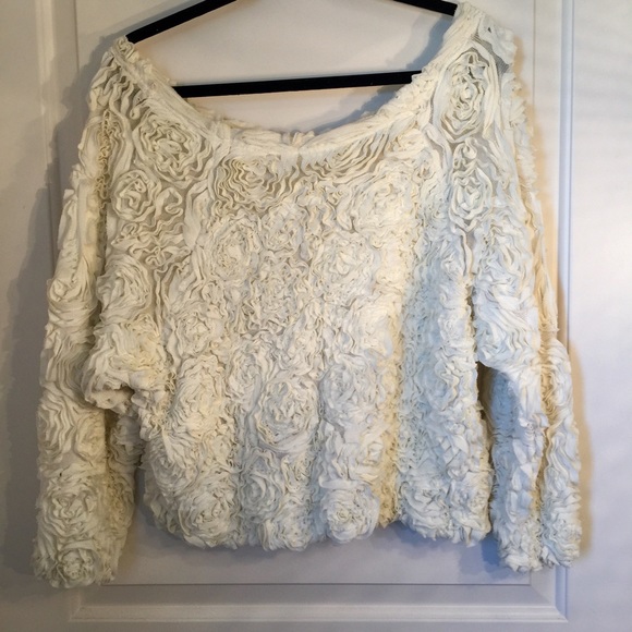 American Apparel Mesh Rosette Sweater