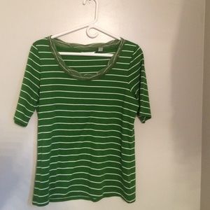 Green and white Liz Claiborne shirt