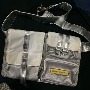 Vintage Silver BEBE Sport Fanny Pack