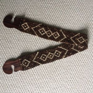 Nordstrom Beaded Aztec Stretch Belt NWOT