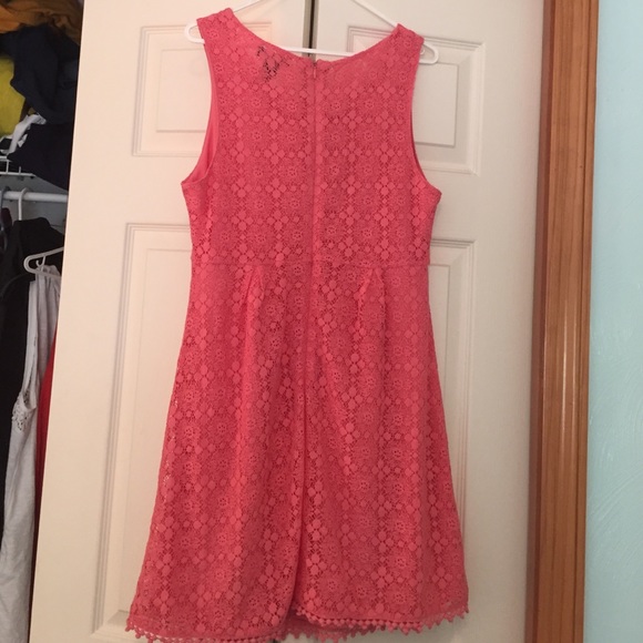 Coral Lace Dress - Picture 3 of 3