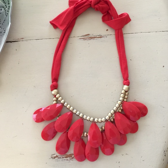 Red and Gold Beaded Necklace