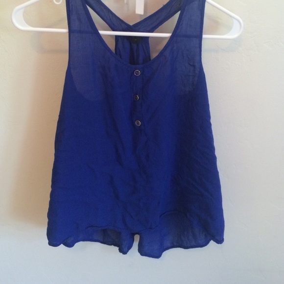 Blue shirt with buttons down the middle!
