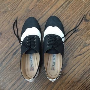 Black and white oxfords