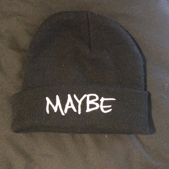 "Maybe" Black Beanie