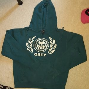 OBEY teal sweatshirt