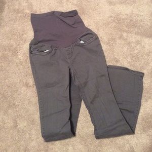 Lightly distressed maternity pants