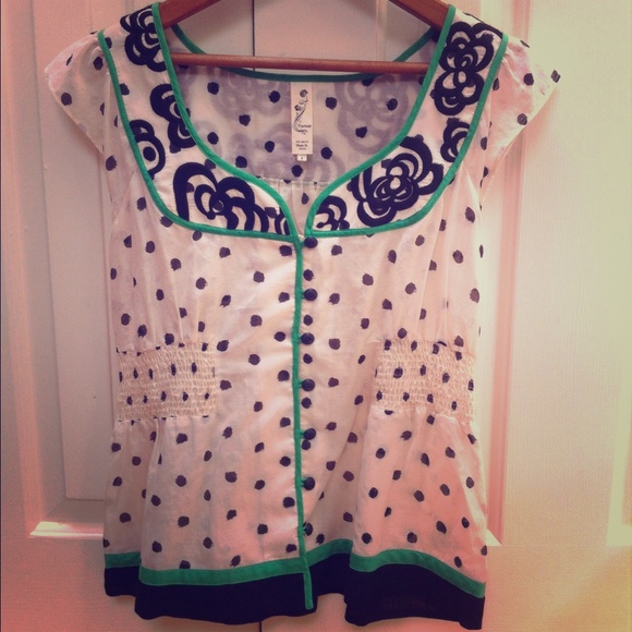 Anthro dotted top