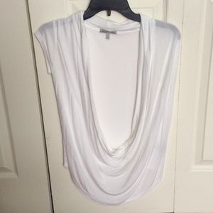 White open front shirt