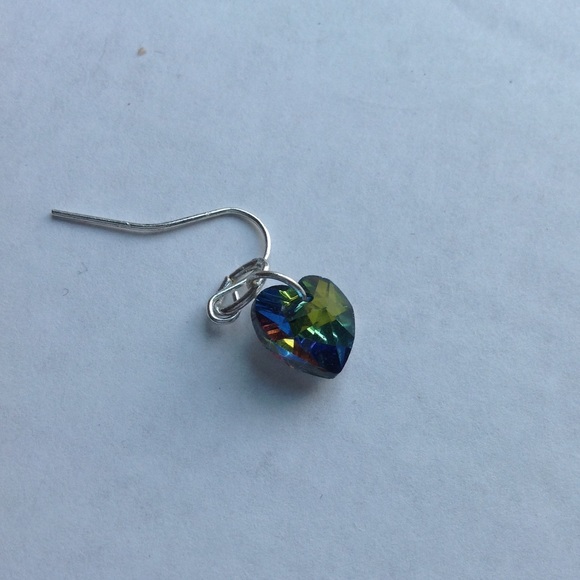 Heart shaped rainbow earrings