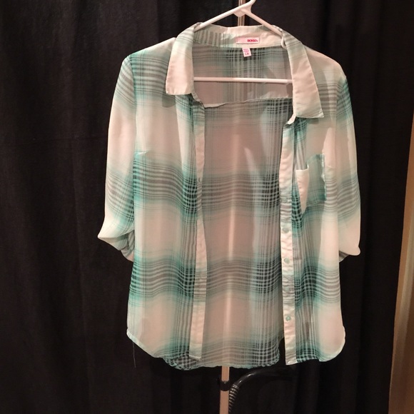 Sheer button up top for summer