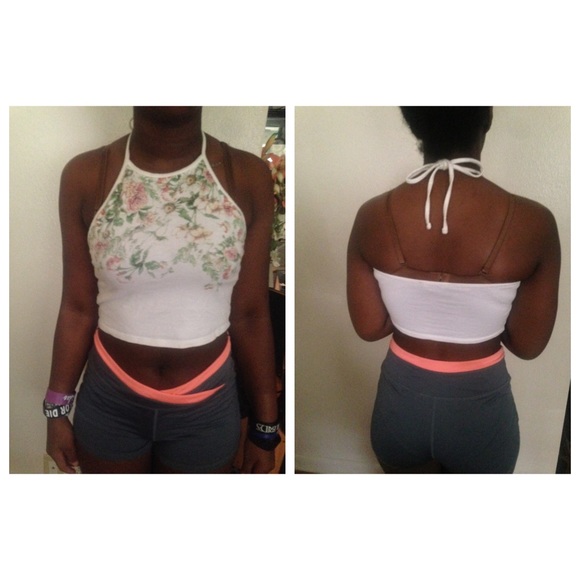 A flower halter top