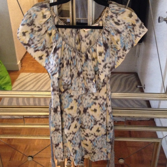 Rebecca Taylor Watercolor Ruffle Dress 2