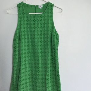 Crown & Ivy Green Eyelet Print Dress