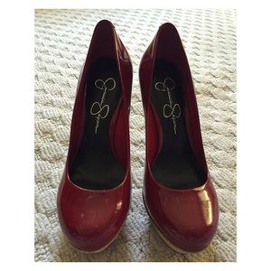 Dark red Jessica Simpson: Taneala sandals