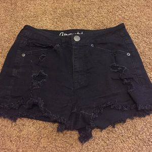 Black high waisted shorts