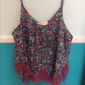 Floral Print Chiffon Tank