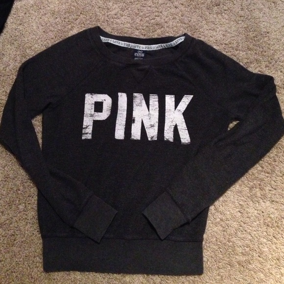 Distressed logo sweat shirt