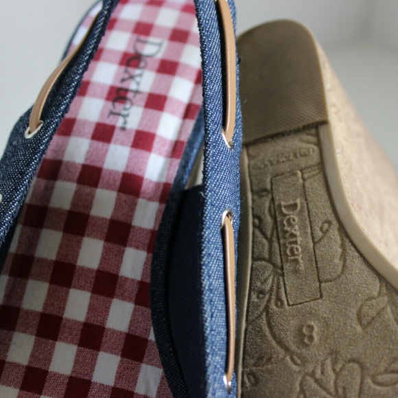 πHP 8.3.π Denim and Plaid Wedges NWOT - Picture 3 of 4