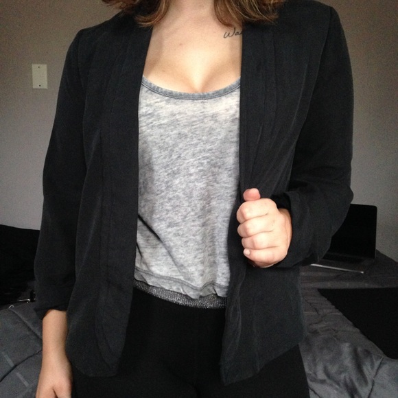 Express Washed Black Blazer