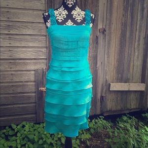 Blue ruffle dress