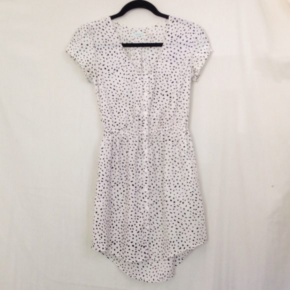 Polka dot cap sleeves dress