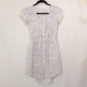 Polka dot cap sleeves dress