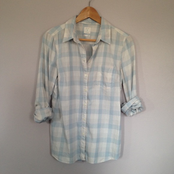 Light Blue Plaid Button Down