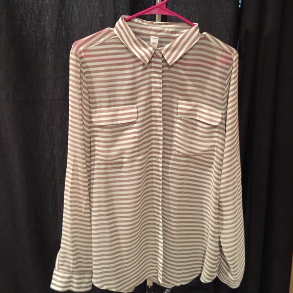 Old Navy Striped sheer blouse
