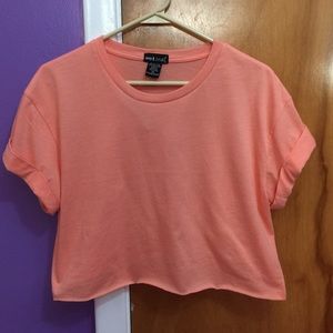 Peach crop top & red crop top