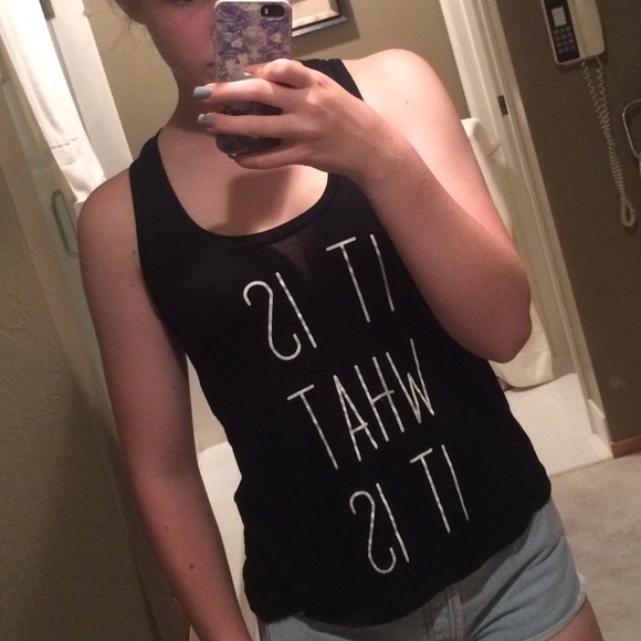Black "It is what it is" tank top from Nordstrom! - Picture 4 of 4