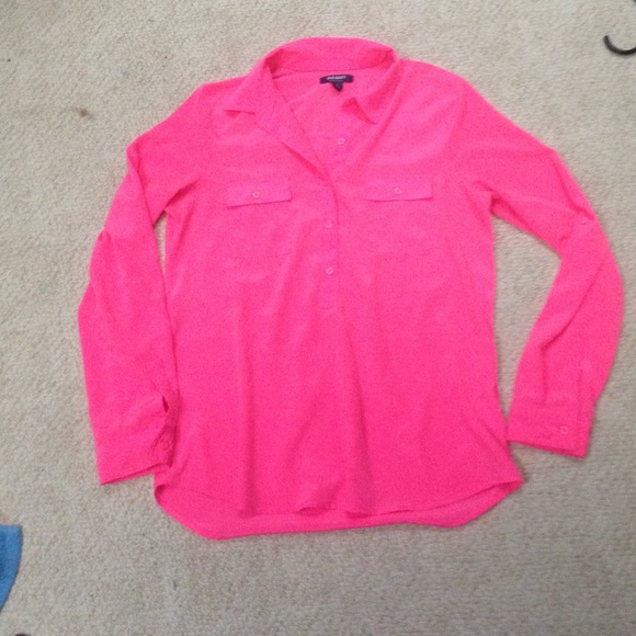Bright pink flowy shirt