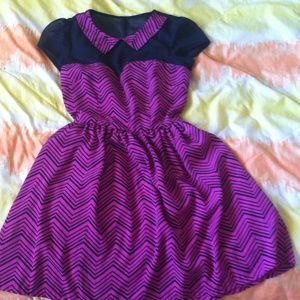 Black and purple striped dress
