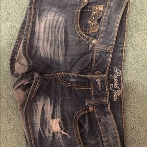 Denim shirt with embellishments