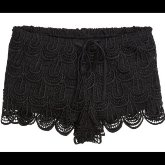 Black Crochet shorts
