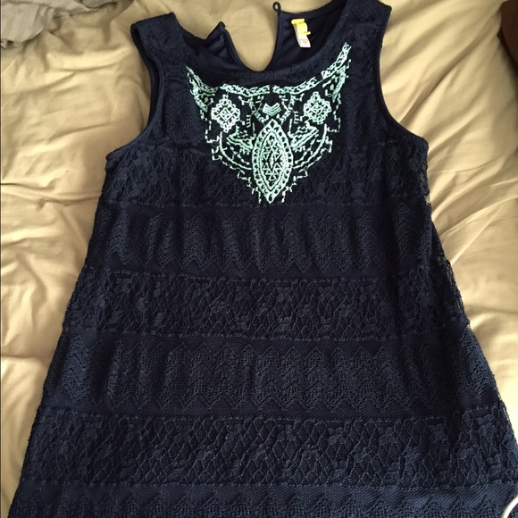 Blue lace dress
